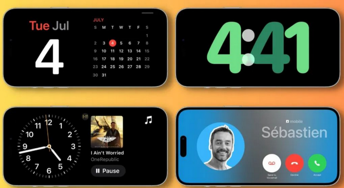 富裕苹果手机维修分享iOS17横屏充电待机显示有什么好处 
