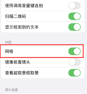 富裕苹果手机维修网点分享iPhone如何开启九宫格构图功能 