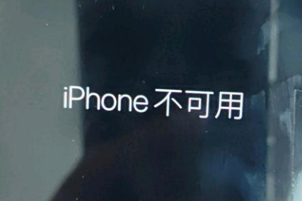 富裕苹果服务网点分享锁屏界面显示“iPhone 不可用”如何解决 