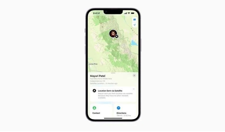 富裕苹果14维修分享iPhone14系列中 FindMy功能通过卫星分享位置方法教程 